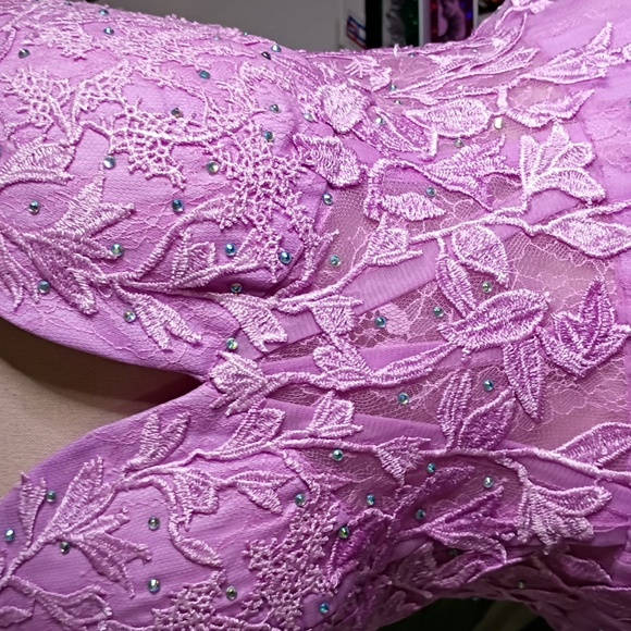 Lavetir Elegant Pink Lace Dress - Picture 4 of 6